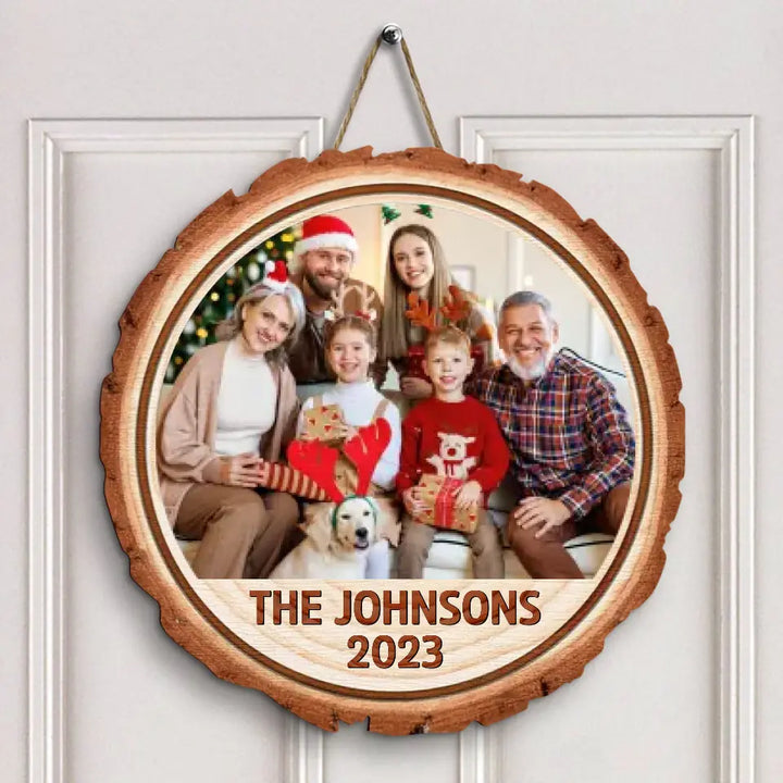 Family Custom Photo 2023 - Personalized Custom Door Sign - Christmas Gift For Family, Family Members