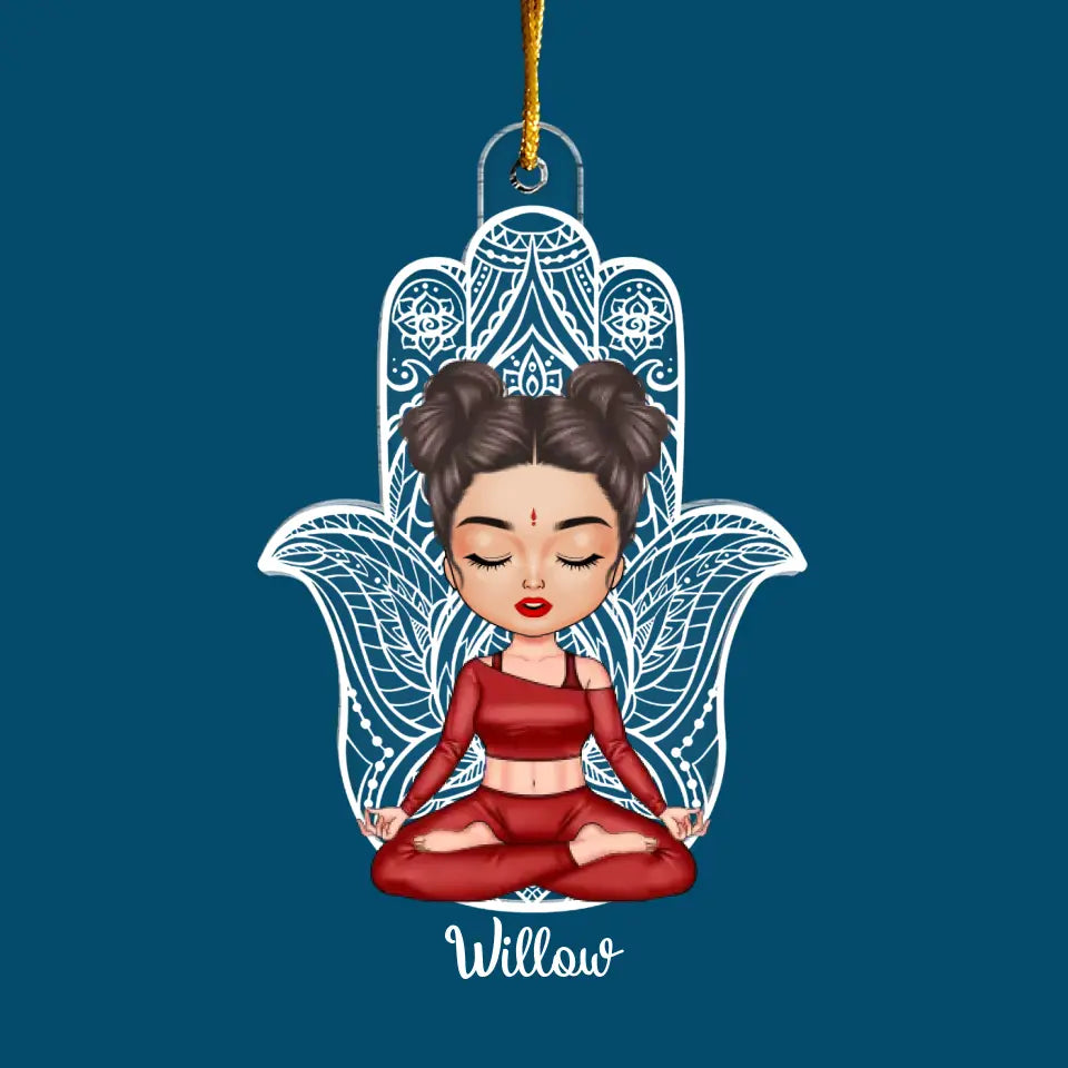 Yoga Lovers  - Personalized Custom Mica Ornament - Christmas Gift For Yoga Lover CLA0HD012