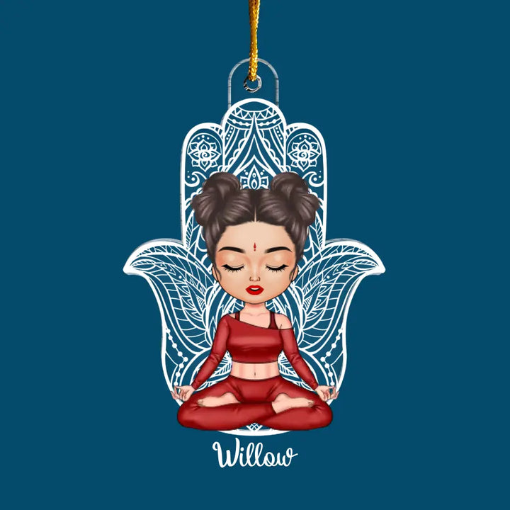 Yoga Lovers  - Personalized Custom Mica Ornament - Christmas Gift For Yoga Lover CLA0HD012