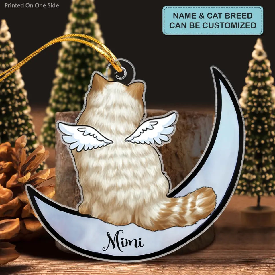 Cat Memorial - Personalized Custom Mica Ornament - Christmas, Memorial Gift For Cat Mom, Cat Dad, Cat Lover, Cat Owner CLA0VP008