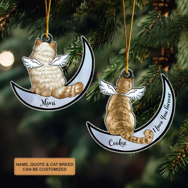 Cat Memorial - Personalized Custom Mica Ornament - Christmas, Memorial Gift For Cat Mom, Cat Dad, Cat Lover, Cat Owner CLA0VP008
