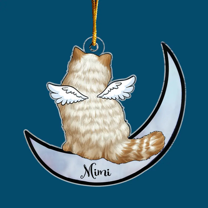 Cat Memorial - Personalized Custom Mica Ornament - Christmas, Memorial Gift For Cat Mom, Cat Dad, Cat Lover, Cat Owner CLA0VP008