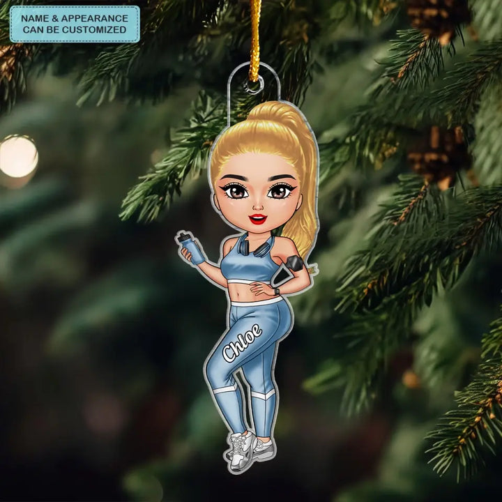 Gym Girl - Personalized Custom Mica Ornament - Christmas Gift For Gym Lover, Friends CLA0HD015