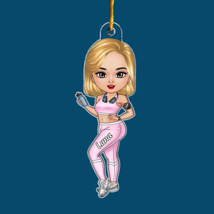 Gym Girl - Personalized Custom Mica Ornament - Christmas Gift For Gym Lover, Friends CLA0HD015