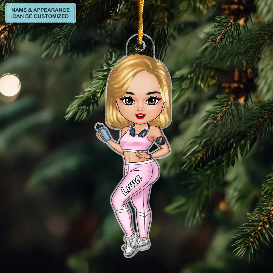 Gym Girl - Personalized Custom Mica Ornament - Christmas Gift For Gym Lover, Friends CLA0HD015
