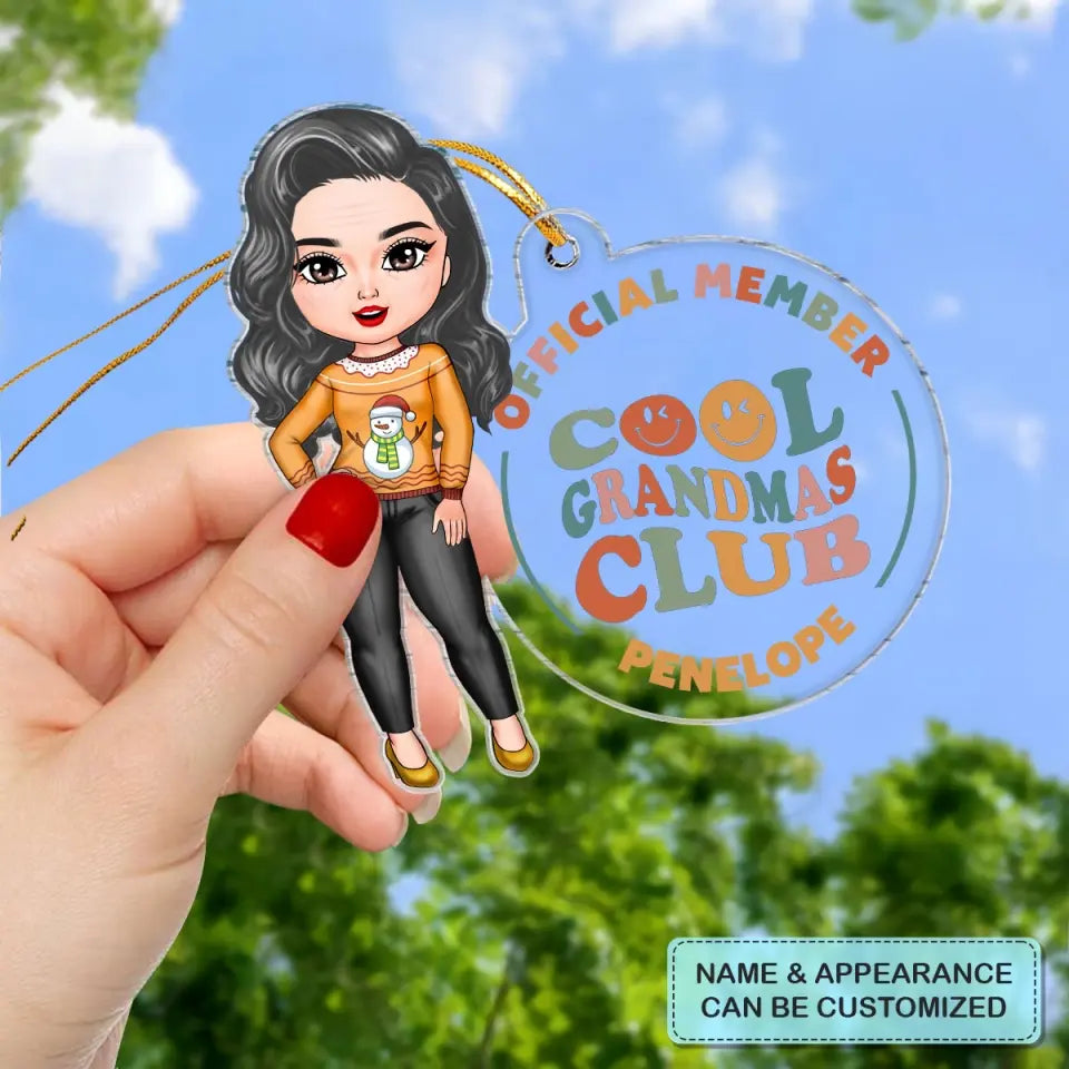Cool Grandmas Club - Personalized Custom Mica Ornament - Christmas Gift For Family Members, Mom, Grandma CLA0VP006