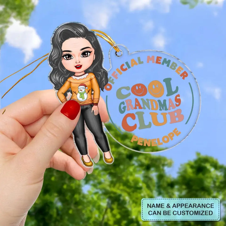 Cool Grandmas Club - Personalized Custom Mica Ornament - Christmas Gift For Family Members, Mom, Grandma CLA0VP006