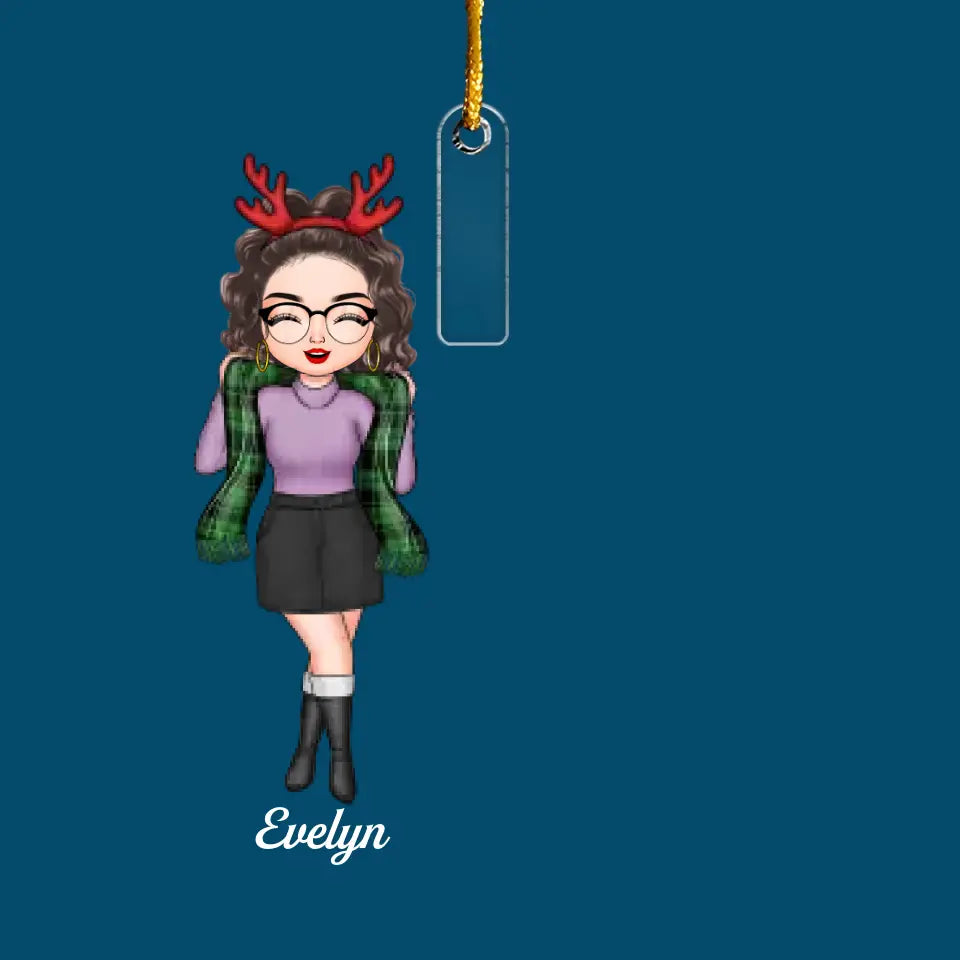 Best Friend Lovely Girl - Personalized Custom Mica Ornament - Christmas Gift For Friends, Besties CLA0AD022