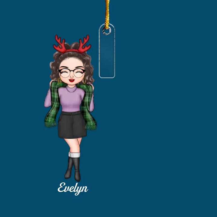 Best Friend Lovely Girl - Personalized Custom Mica Ornament - Christmas Gift For Friends, Besties CLA0AD022