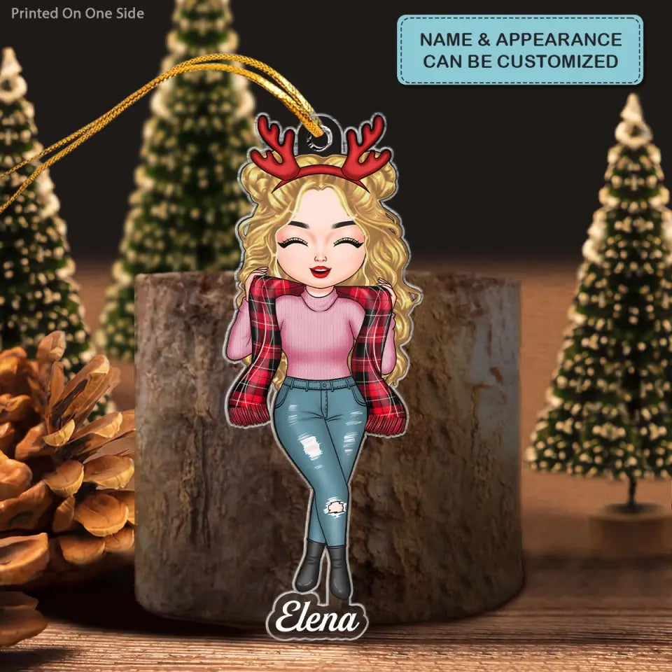 Best Friend Lovely Girl - Personalized Custom Mica Ornament - Christmas Gift For Friends, Besties CLA0AD022