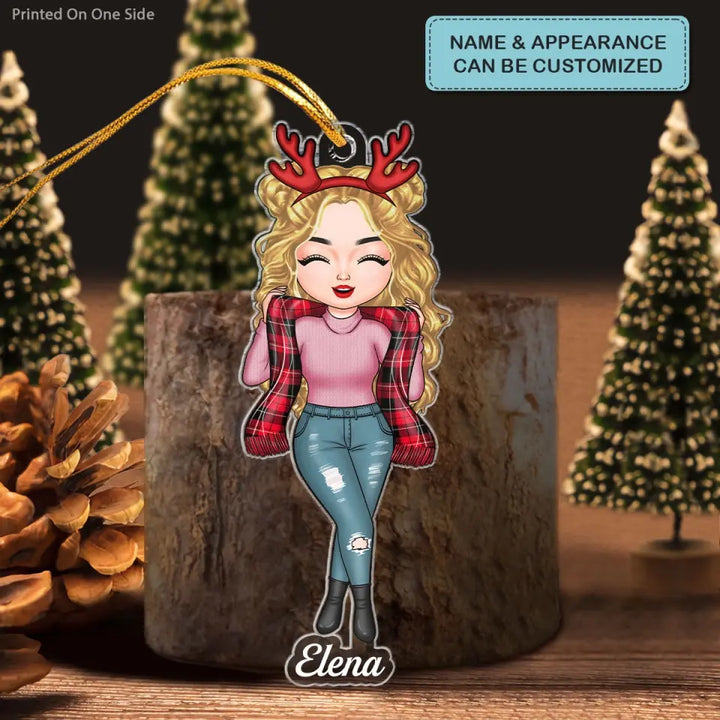 Best Friend Lovely Girl - Personalized Custom Mica Ornament - Christmas Gift For Friends, Besties CLA0AD022