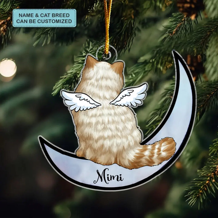 Cat Memorial - Personalized Custom Mica Ornament - Christmas, Memorial Gift For Cat Mom, Cat Dad, Cat Lover, Cat Owner CLA0VP008