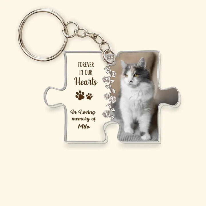 Forever In My Heart - Personalized Custom 1-sided Acrylic Keychain - Christmas, Memorial Gift For Family, Family Members