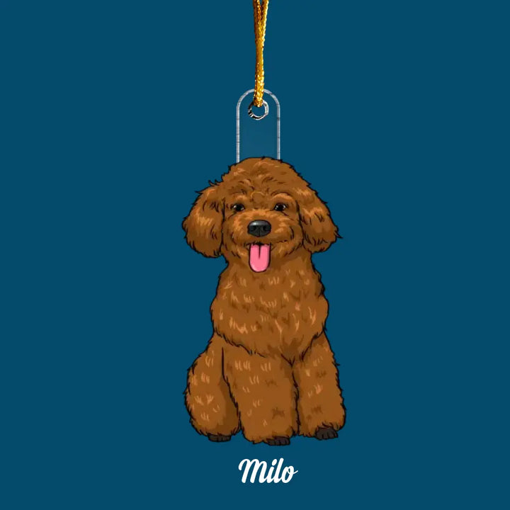 Dog Mom - Personalized Custom Mica Ornament - Gift For Dog Lover, Dog Mom, Dog Dad CLA0DM001