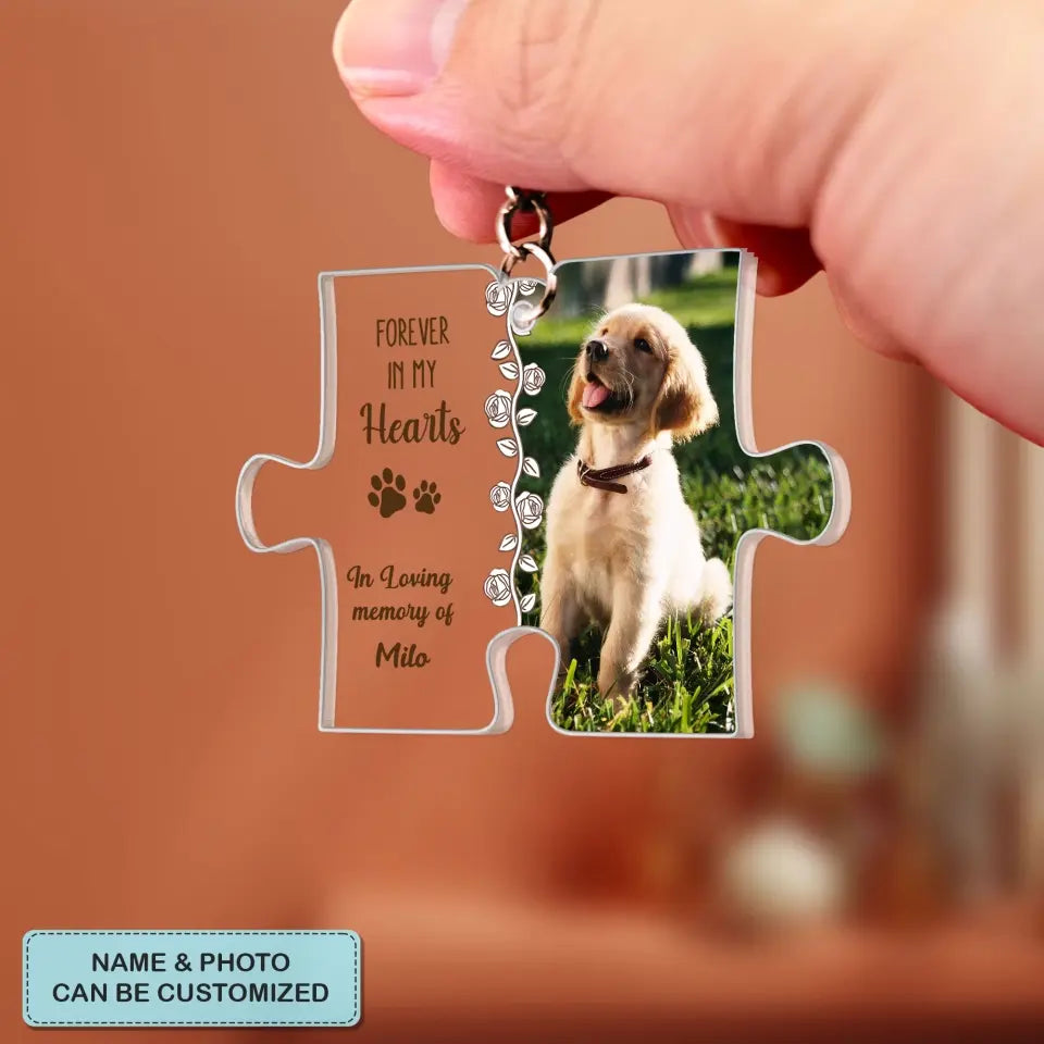 Forever In My Heart - Personalized Custom 1-sided Acrylic Keychain - Christmas, Memorial Gift For Family, Family Members