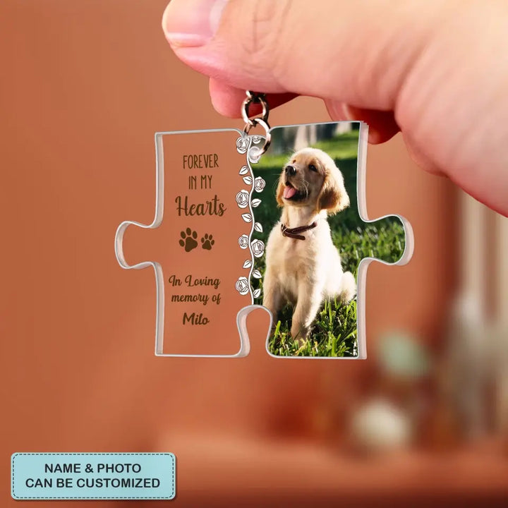 Forever In My Heart - Personalized Custom 1-sided Acrylic Keychain - Christmas, Memorial Gift For Family, Family Members