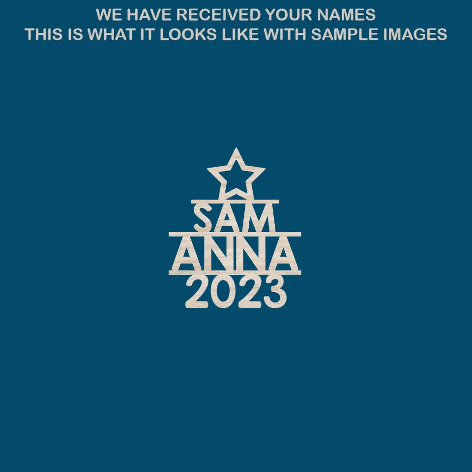 Family Tree 2023 - Personalized Custom Wood Ornament - Christmas Gift For Family Members AGCHD053