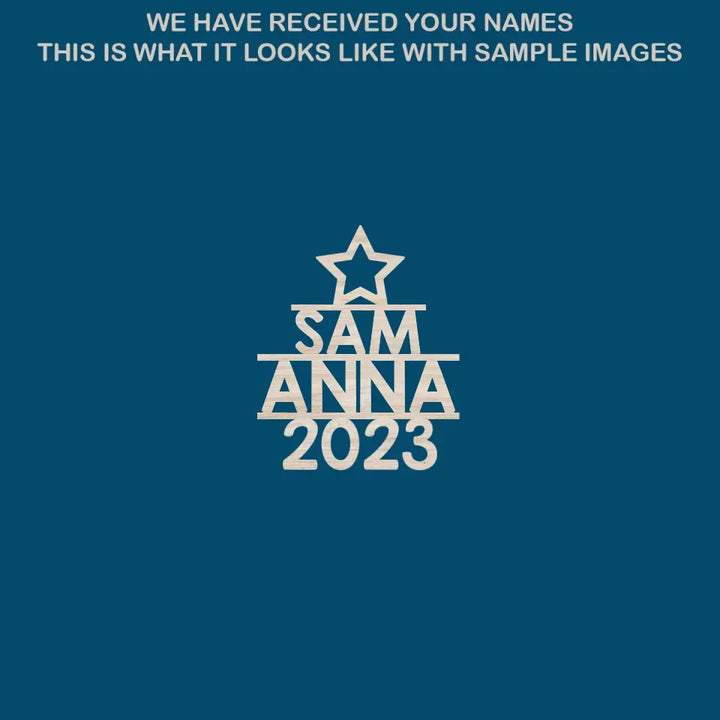 Family Tree 2023 - Personalized Custom Wood Ornament - Christmas Gift For Family Members AGCHD053