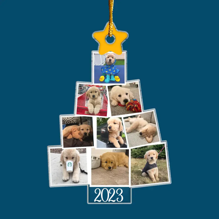 2023 Christmas Tree Custom Photos - Personalized Custom Mica Ornament