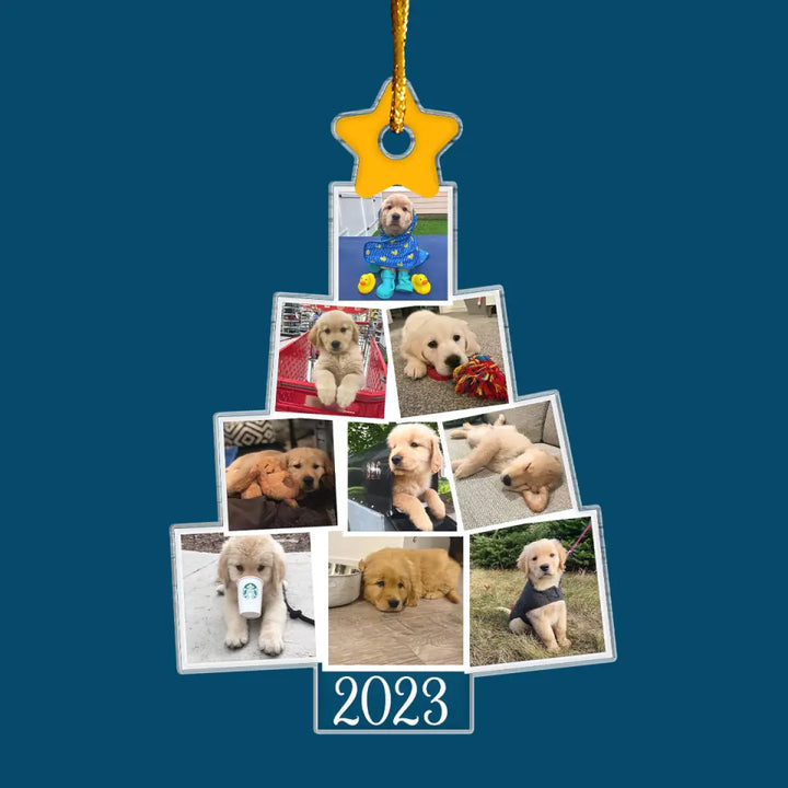 2023 Christmas Tree Custom Photos - Personalized Custom Mica Ornament