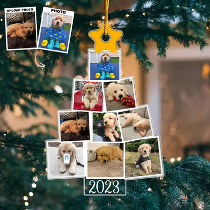 2023 Christmas Tree Custom Photos - Personalized Custom Mica Ornament