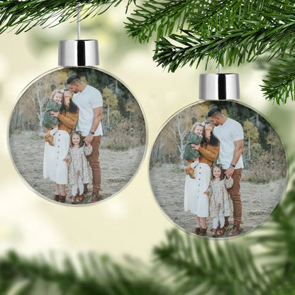 Love You To The Moon And Back - Personalized Custom Ball Ornament - Christmas Gift For Family, Family Members