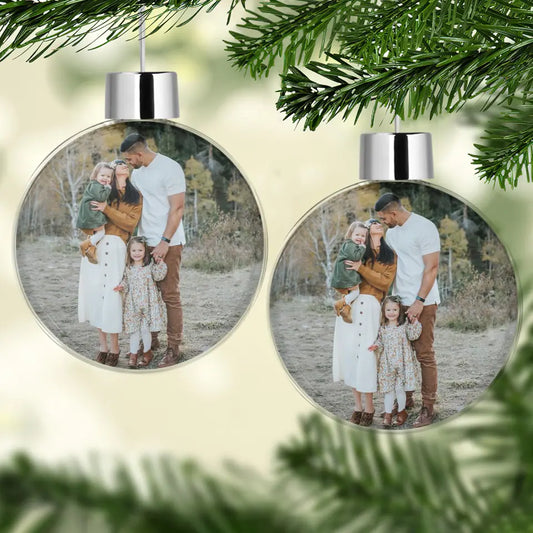 Love You To The Moon And Back - Personalized Custom Ball Ornament - Christmas Gift For Family, Family Members
