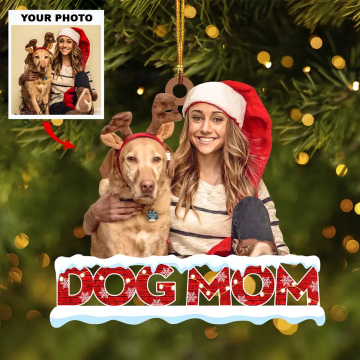 Personalized Photo Mica Ornament - Gift For Dog Lover - Dog Mom ARND005 AGCHD006