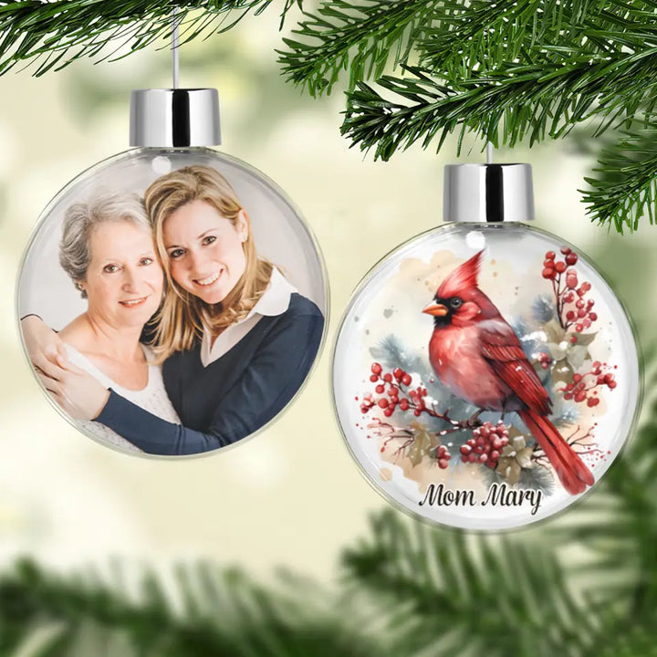 Memorial Ornament - Personalized Custom Christmas Photo Ball Ornament