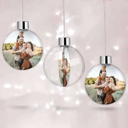 Love You To The Moon And Back - Personalized Custom Ball Ornament - Christmas Gift For Family, Family Members