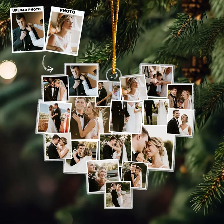 Our Wedding - Personalized Custom Photo Mica Ornament