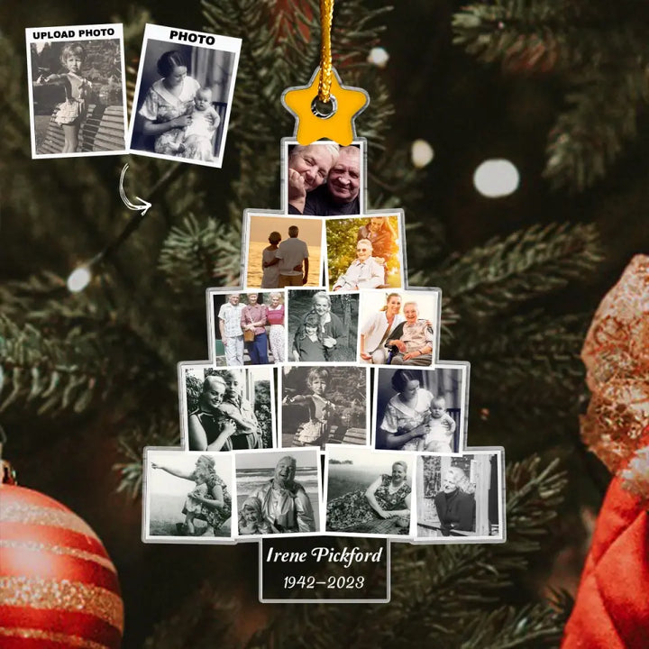 Memorial Ornament - Personalized Custom Photo Mica Ornament