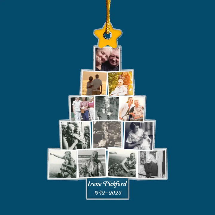 Memorial Ornament - Personalized Custom Photo Mica Ornament