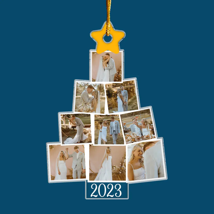 Our Wedding 2023 - Personalized Custom Mica Ornament - Christmas Gift For Couple, Husband, Wife, Family Members