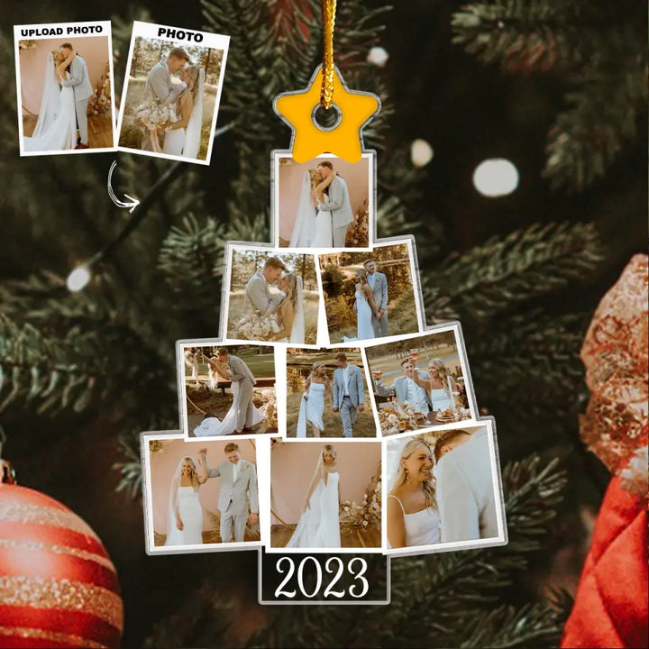 Our Wedding 2023 - Personalized Custom Mica Ornament - Christmas Gift For Couple, Husband, Wife, Family Members