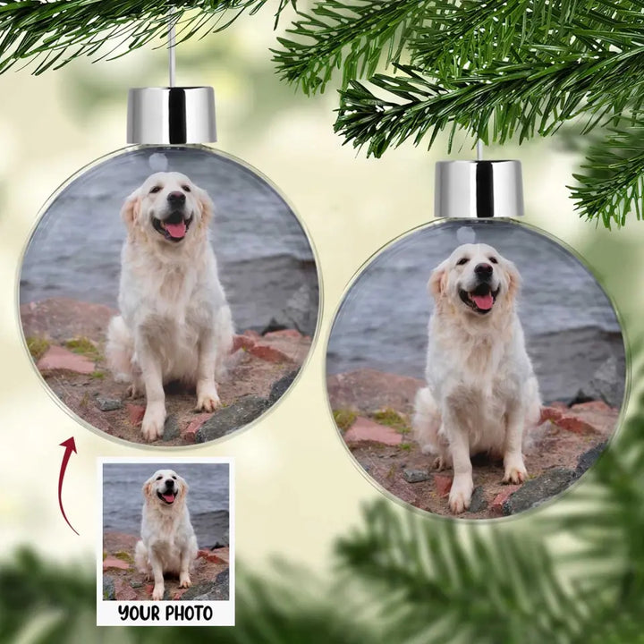Cute Dog Christmas Ornaments - Personalized Custom Photo Ball Ornament