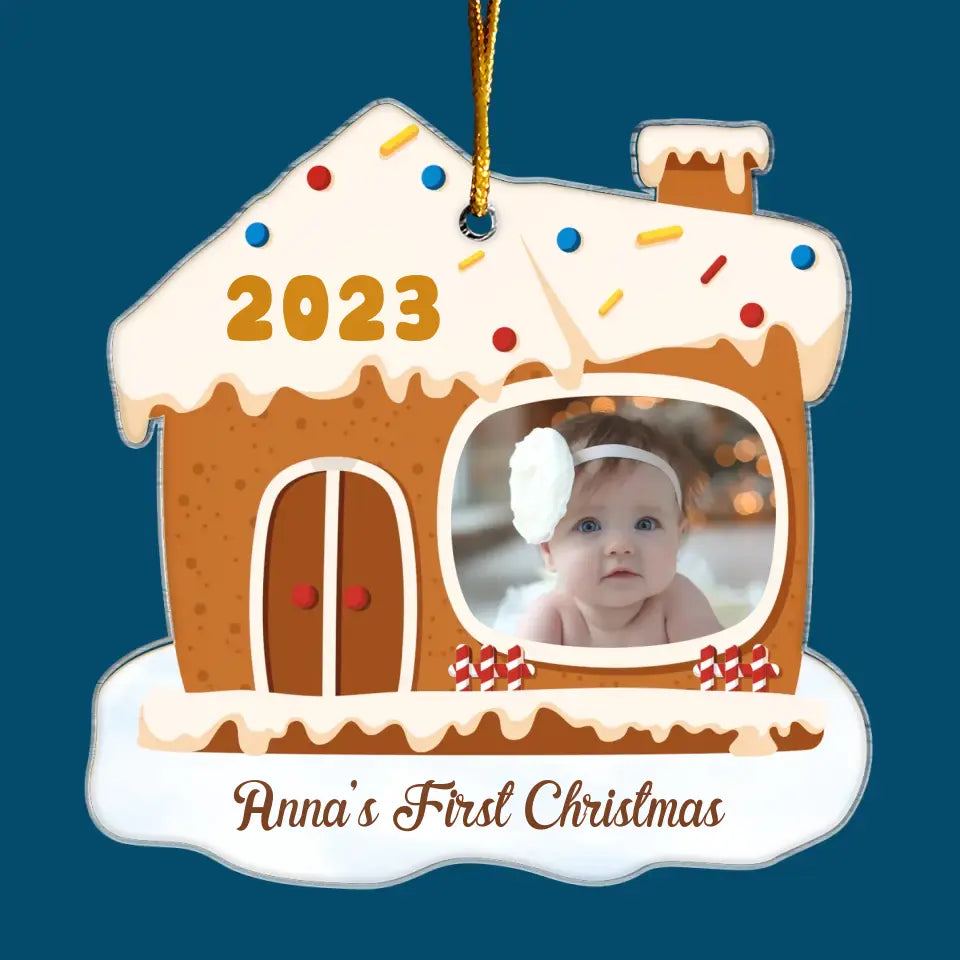 Baby's First Christmas - Personalized Custom Mica Ornament - Christmas Gift For Baby, Kids, Family Members