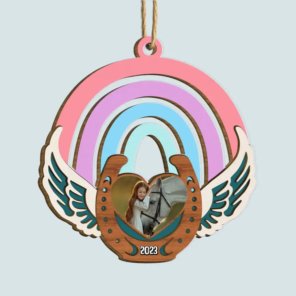 Until We Meet Again - Personalized Custom Wood Ornament - Memorial Gift For Horse Lover, Horse Mom, Horse Dad, Horse Owner