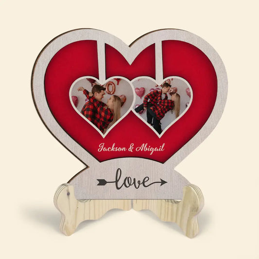 Happy Valentine's Day Baby - Personalized Custom 1 Layer Wooden Sign - Valentine's Day Gift For Couple, Wife, Husband, Boyfriends, Girlfriends