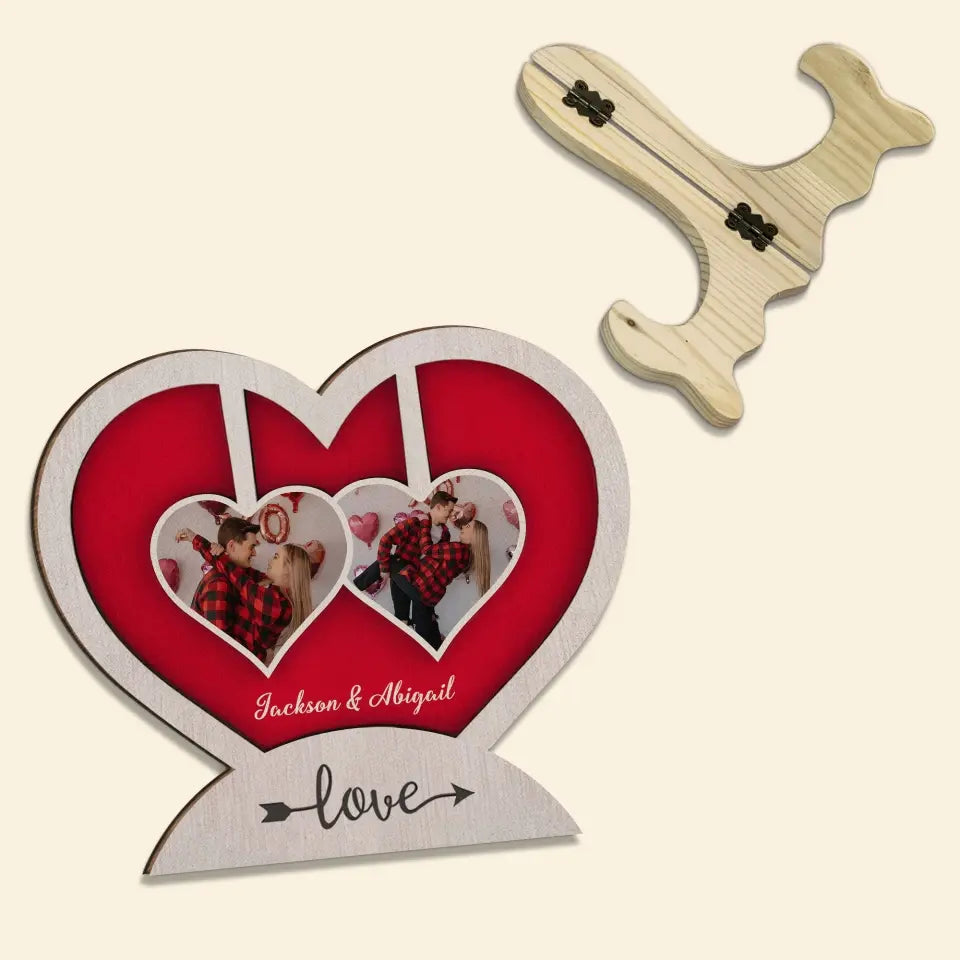 Happy Valentine's Day Baby - Personalized Custom 1 Layer Wooden Sign - Valentine's Day Gift For Couple, Wife, Husband, Boyfriends, Girlfriends