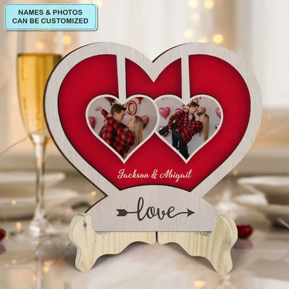 Happy Valentine's Day Baby - Personalized Custom 1 Layer Wooden Sign - Valentine's Day Gift For Couple, Wife, Husband, Boyfriends, Girlfriends