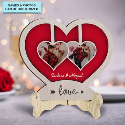 Happy Valentine's Day Baby - Personalized Custom 1 Layer Wooden Sign - Valentine's Day Gift For Couple, Wife, Husband, Boyfriends, Girlfriends
