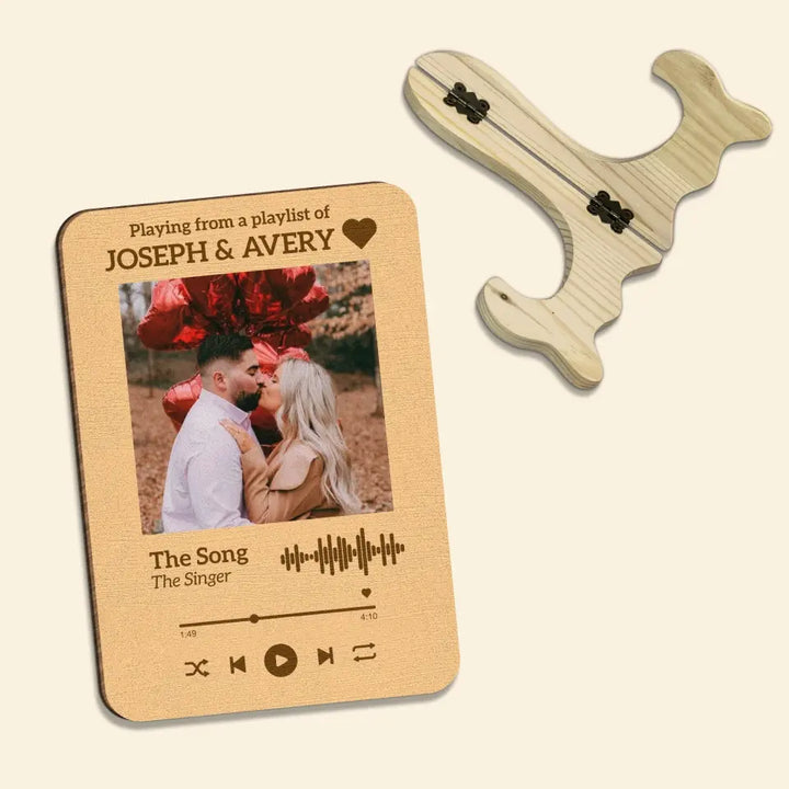 Our Song V2 - Personalized Custom 1 Layer Wooden Sign - Valentine's Day Gift For Couple, Wife, Husband, Boyfriends, Girlfriends