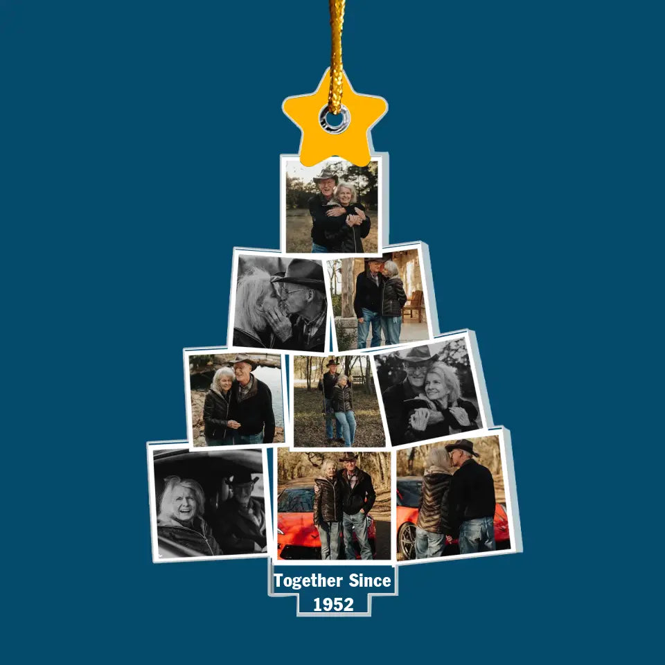 Together Since - Personalized Custom Mica Ornament - Valentine's Day, Anniversary Gift For Couple, Wife, Husband, Boyfriends, Girlfriends