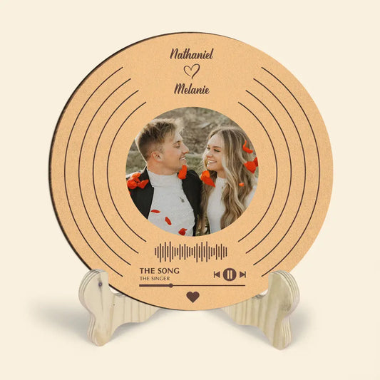 Our Song - Personalized Custom 1 Layer Wooden Sign - Valentine's Day Gift For Couple, Wife, Husband, Boyfriends, Girlfriends