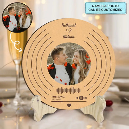 Our Song - Personalized Custom 1 Layer Wooden Sign - Valentine's Day Gift For Couple, Wife, Husband, Boyfriends, Girlfriends