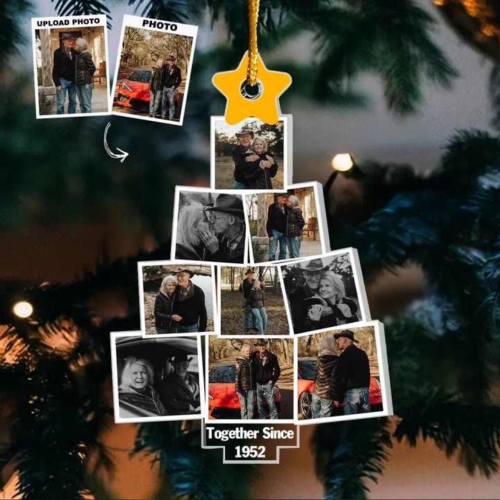 Together Since - Personalized Custom Mica Ornament - Valentine's Day, Anniversary Gift For Couple, Wife, Husband, Boyfriends, Girlfriends