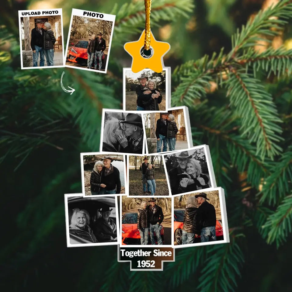 Together Since - Personalized Custom Mica Ornament - Valentine's Day, Anniversary Gift For Couple, Wife, Husband, Boyfriends, Girlfriends