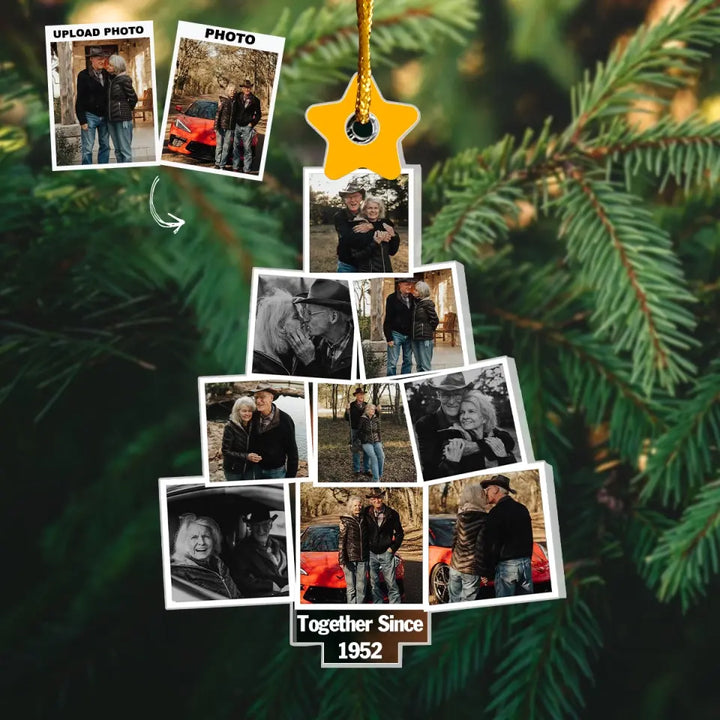 Together Since - Personalized Custom Mica Ornament - Valentine's Day, Anniversary Gift For Couple, Wife, Husband, Boyfriends, Girlfriends