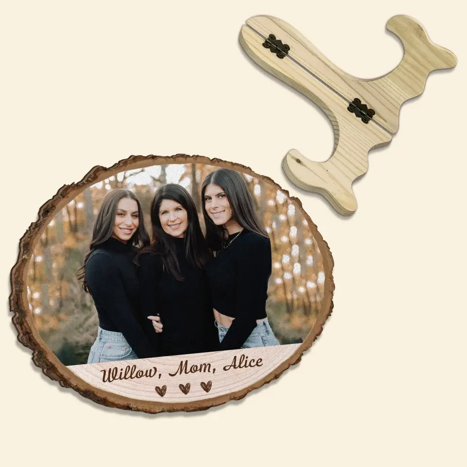 Mother And Her Kids - Personalized Custom 1 Layer Wooden Sign - Mother's Day Gift For Mom, Family Members
